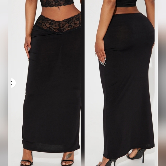 Dresses & Skirts - Lace Trim Maxi Skirt